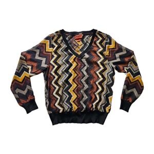 Missoni for Target Classic Chevron Zig Zag Striped Sheer Retro Boho Blouse L